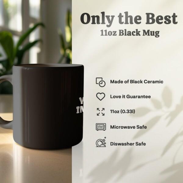 Custom Design 11oz Black Mug - Image 2