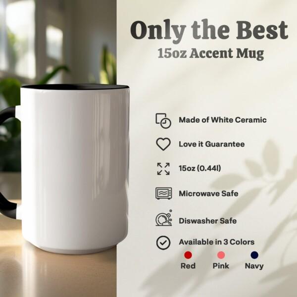 Custom Design 15oz Accent Mug - Image 2