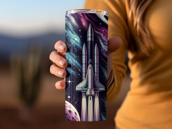 Stunning Space Exploration Design, Eco-Friendly Reusable Tumbler - Image 2