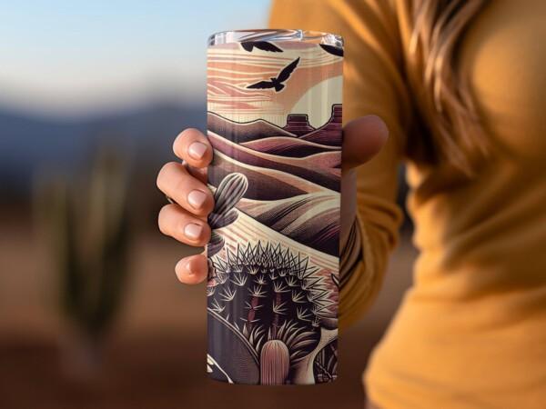 Desert Sunset Design, Eco-Friendly Reusable Tumbler - Image 2
