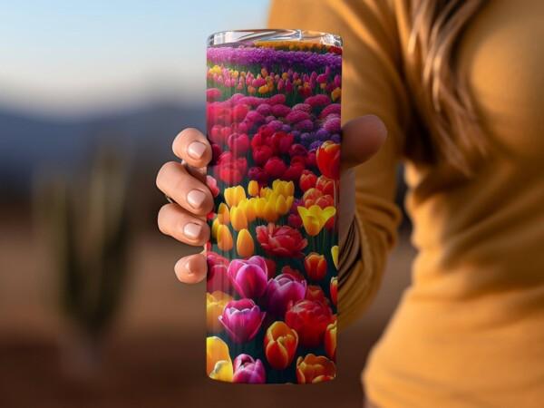 Vibrant Tulip Meadow Tumbler, Eco-Friendly Reusable Tumbler - Image 6