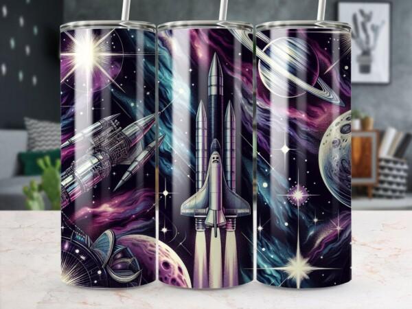 Stunning Space Exploration Design, Eco-Friendly Reusable Tumbler