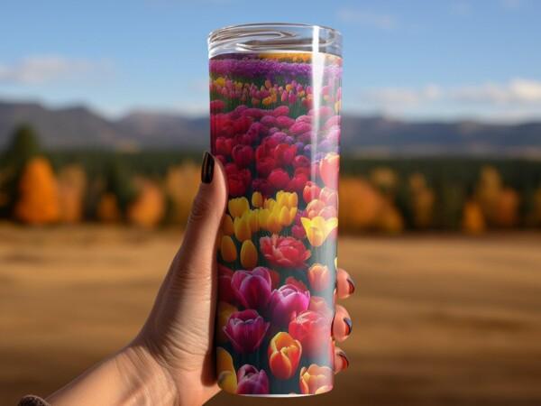 Vibrant Tulip Meadow Tumbler, Eco-Friendly Reusable Tumbler - Image 4