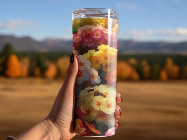 Vibrant Pansy Flower Tumbler, Eco-Friendly Reusable Tumbler - Image 4