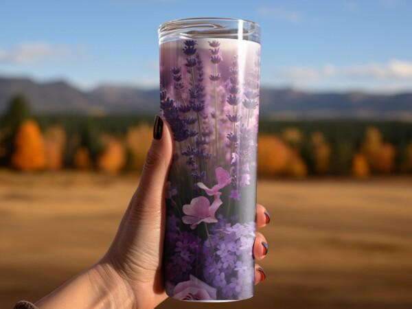 Beautiful Lavender Flower Tumbler, Eco-Friendly Reusable Tumbler - Image 4