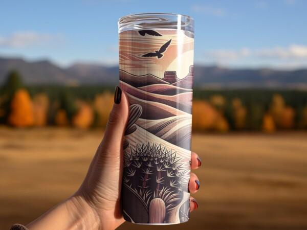 Desert Sunset Design, Eco-Friendly Reusable Tumbler - Image 5