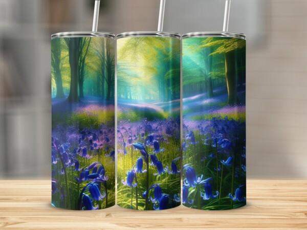 Bluebells Meadow Tumbler, Eco-Friendly Reusable Tumbler