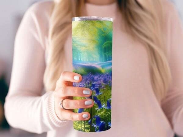 Bluebells Meadow Tumbler, Eco-Friendly Reusable Tumbler - Image 2