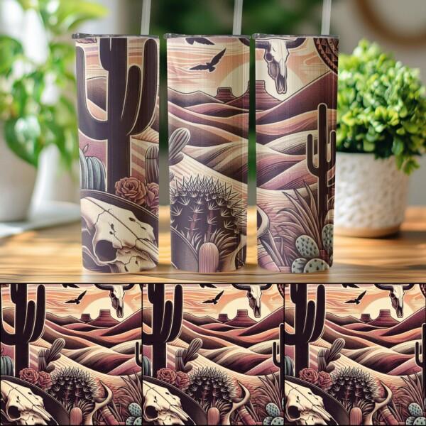 Desert Sunset Design, Eco-Friendly Reusable Tumbler - Image 4