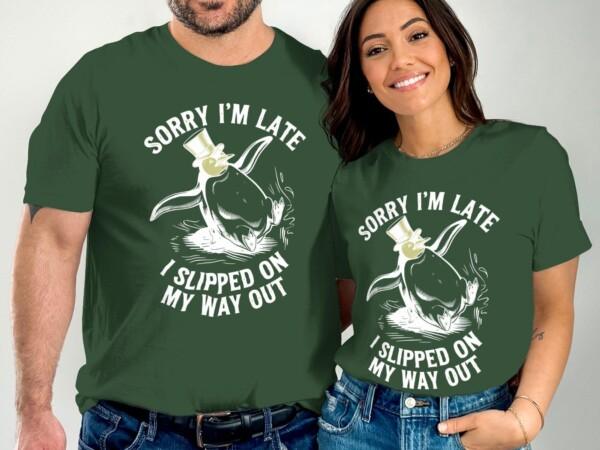 Sorry I'm Late I Slipped On My Way Out Penguin T-Shirt, Funny Graphic Tee, Humorous Saying Shirt, Cute Penguin Top, Unique Gift - Image 5