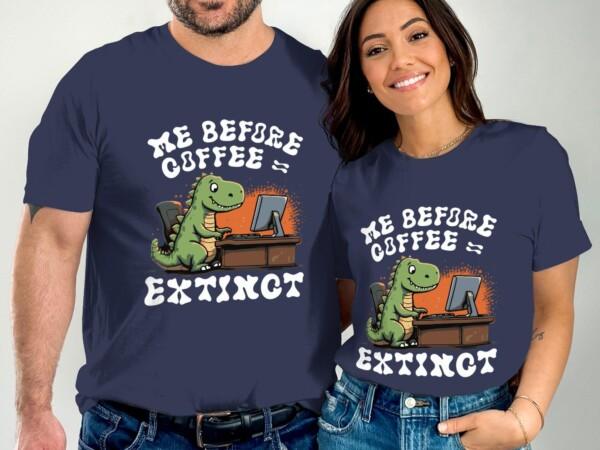 Funny Dinosaur T-Shirt, Cartoon T-Rex at Computer, Geeky Gift for Programmers, Cute Dino Graphic Tee for Kids and Adults - Image 2