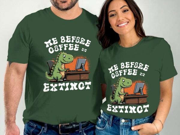 Funny Dinosaur T-Shirt, Cartoon T-Rex at Computer, Geeky Gift for Programmers, Cute Dino Graphic Tee for Kids and Adults - Image 4
