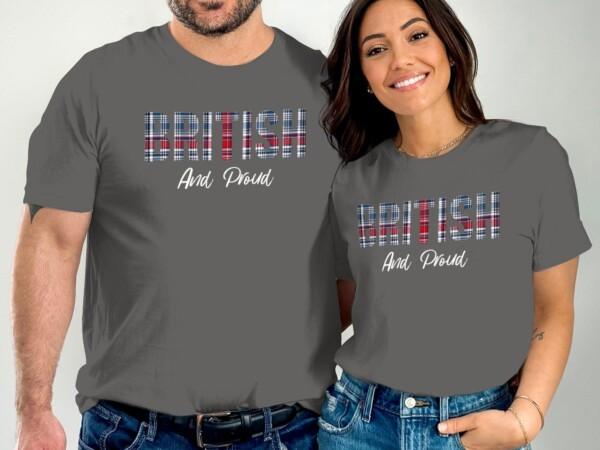 British Plaid T Shirt, Patriotic Plaid Tee, UK Pride Shirt, British Themed Top, Plaid Styled Shirt, Casual Wear, Unique Graphic Tee - Image 5