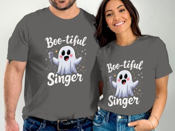Boo-tiful Singer Ghost T-Shirt, Cute Ghost Singing Tee, Fun T-shirt for Music Lovers - Image 5