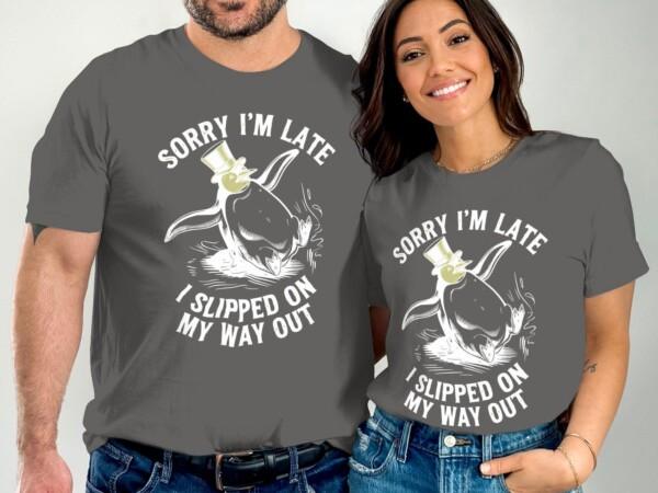 Sorry I'm Late I Slipped On My Way Out Penguin T-Shirt, Funny Graphic Tee, Humorous Saying Shirt, Cute Penguin Top, Unique Gift - Image 7