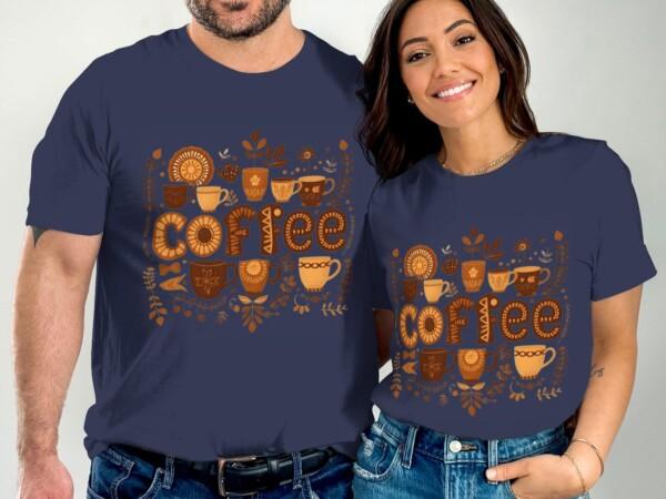 Charming Coffee Lover Design Trendy Graphic T-Shirts - Image 2