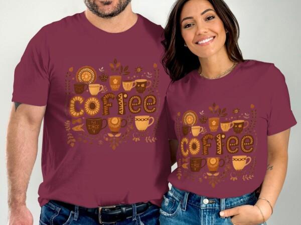 Charming Coffee Lover Design Trendy Graphic T-Shirts - Image 3