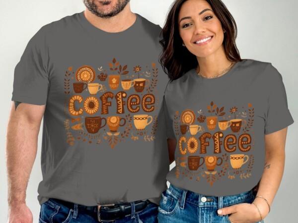 Charming Coffee Lover Design Trendy Graphic T-Shirts - Image 5