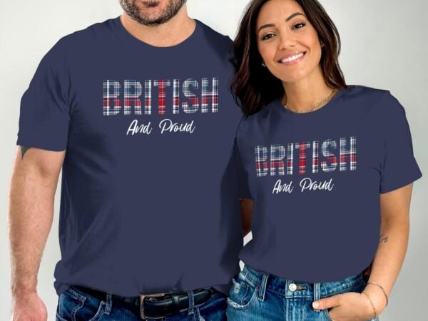 British Plaid T Shirt, Patriotic Plaid Tee, UK Pride Shirt, British Themed Top, Plaid Styled Shirt, Casual Wear, Unique Graphic Tee - Image 2