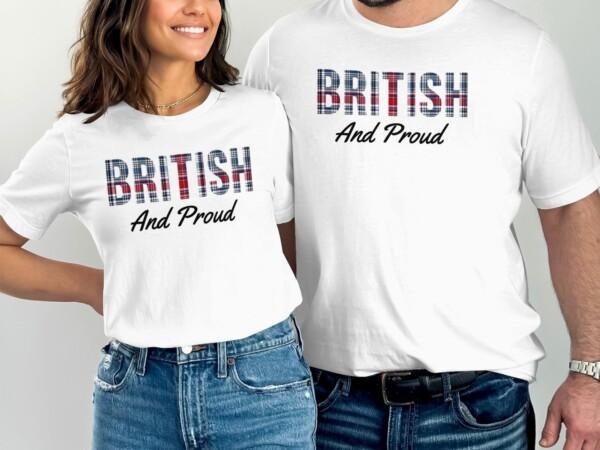 British Plaid T Shirt, Patriotic Plaid Tee, UK Pride Shirt, British Themed Top, Plaid Styled Shirt, Casual Wear, Unique Graphic Tee - Image 8