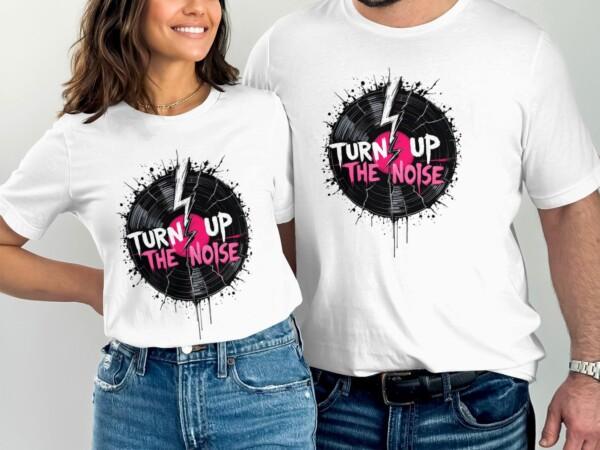 Turn Up The Noise T Shirt, Graphic Music Lover Tee, Retro Vinyl Record Shirt, Cool Casual Music Apparel, Vintage Style Band T Shirt - Image 8