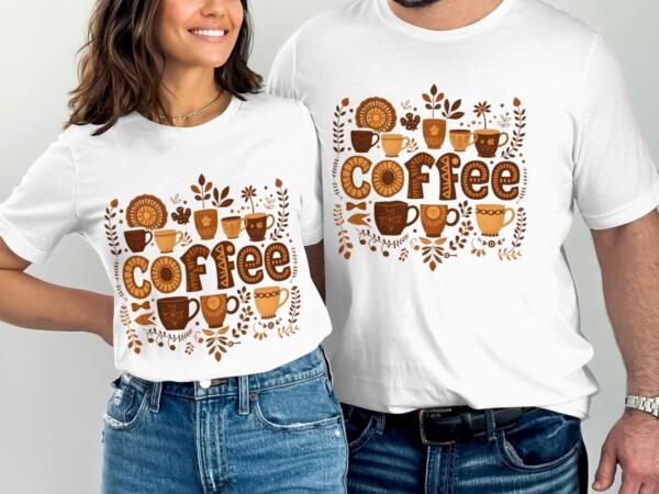 Charming Coffee Lover Design Trendy Graphic T-Shirts - Image 8