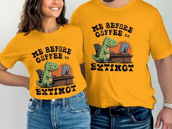 Funny Dinosaur T-Shirt, Cartoon T-Rex at Computer, Geeky Gift for Programmers, Cute Dino Graphic Tee for Kids and Adults - Image 6