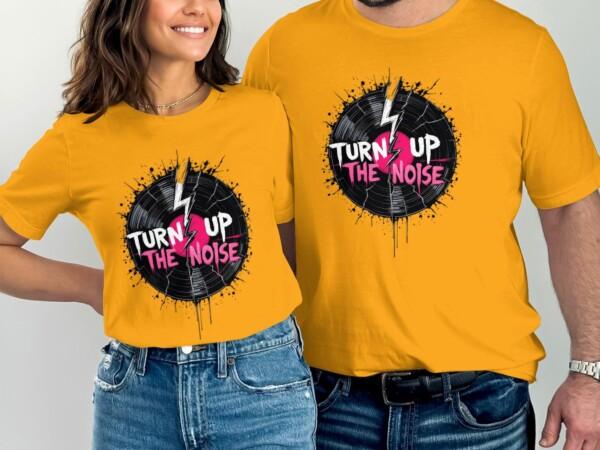 Turn Up The Noise T Shirt, Graphic Music Lover Tee, Retro Vinyl Record Shirt, Cool Casual Music Apparel, Vintage Style Band T Shirt - Image 6