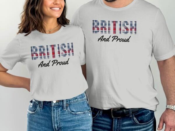 British Plaid T Shirt, Patriotic Plaid Tee, UK Pride Shirt, British Themed Top, Plaid Styled Shirt, Casual Wear, Unique Graphic Tee - Image 7