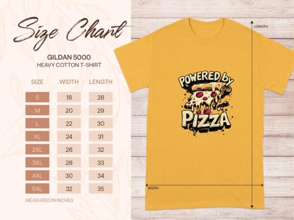 Powered by Pizza Graphic T-Shirt, Funny Foodie Shirt, Pizza Lover Gift, Trendy Casual Tee, Cool Graphic Tee, Unisex T-Shirt, Pizza Shirt - Image 9