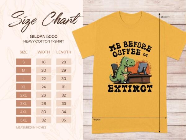 Funny Dinosaur T-Shirt, Cartoon T-Rex at Computer, Geeky Gift for Programmers, Cute Dino Graphic Tee for Kids and Adults - Image 9
