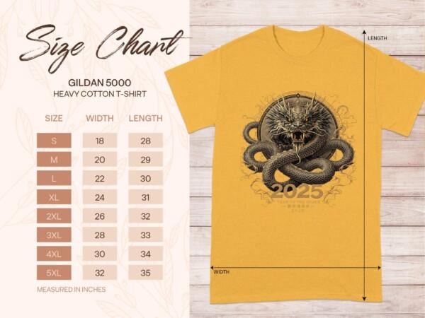 Year of the Snake 2025 T-Shirt, Chinese Zodiac Dragon Design Tee, Unique Anime Style Shirt, Japanese Mythical Creature Top - Image 9