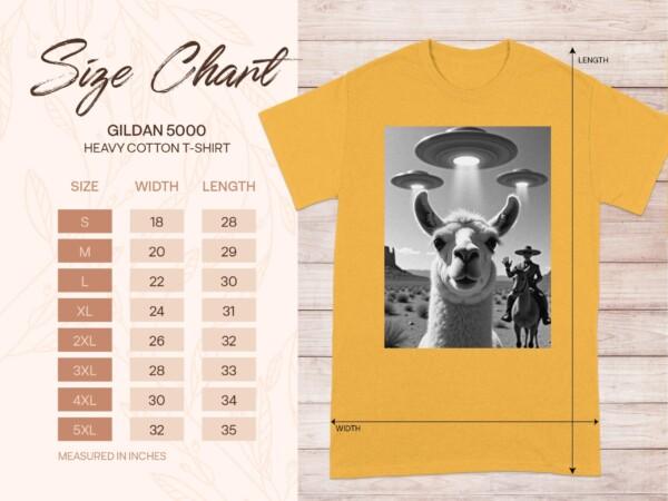 Alien Invasion T-Shirt, Funny Llama UFO Graphic Tee, Unique Llama and UFO Design, Cool Casual T-Shirt, Unisex Novelty T-Shirt - Image 9