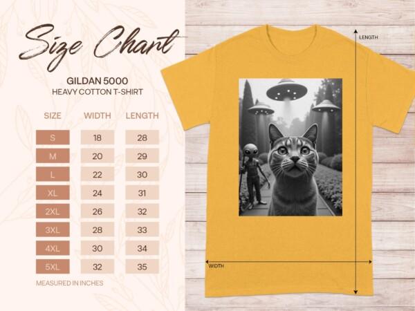 Cute Alien Cat UFO Encounter T-Shirt, Fun Sci-Fi Kitty Tee, Adorable Extraterrestrial Cat with UFOs, Unique Cat Lover Gift - Image 9