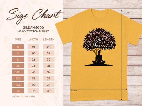 Mindfulness Be Present Meditation T-Shirts - Image 9