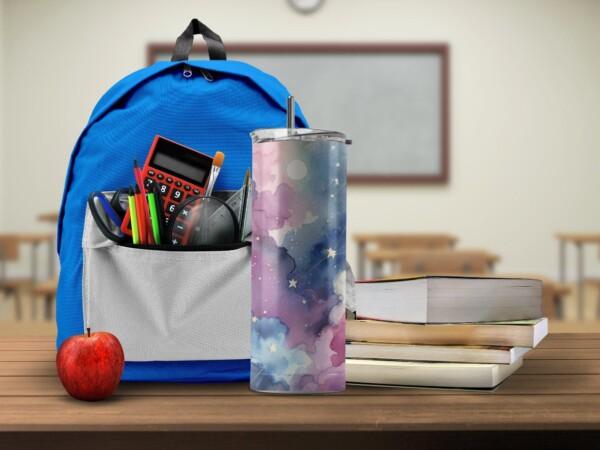 Colourful Galaxy Starry Night Design, Eco-Friendly Reusable Tumbler - Image 3