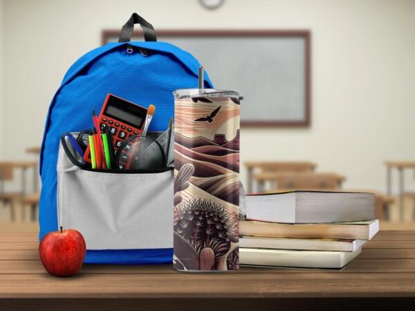 Desert Sunset Design, Eco-Friendly Reusable Tumbler - Image 3