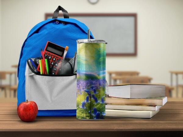 Bluebells Meadow Tumbler, Eco-Friendly Reusable Tumbler - Image 3