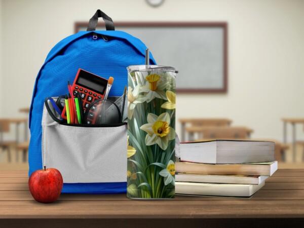 Beautiful Daffodil Bouquet Tumbler, Eco-Friendly Reusable Tumbler - Image 3