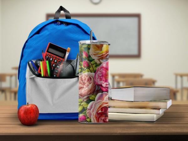 Vibrant Roses Tumbler, Eco-Friendly Reusable Tumbler - Image 3