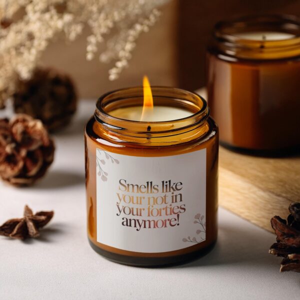 Refreshing Aromatic Experience, Amber Jar Scented Candles, 2 Sizes - Image 2
