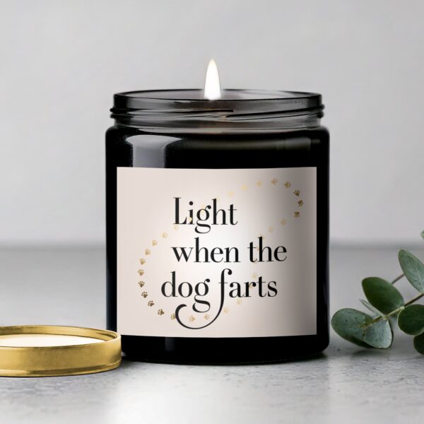 Light When The Dog Farts Candle, Funny Scented Candle Gift, Dog Lover Joke Candle, Pet Owner Gift - Image 5