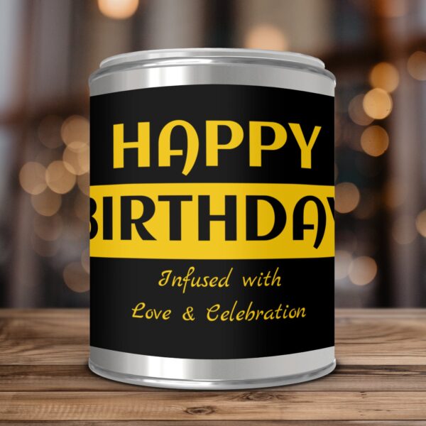 Happy Birthday Infused with Love and Celebration, Birthday Gift, Paint Can Scented Candles, 2 Sizes - Image 3
