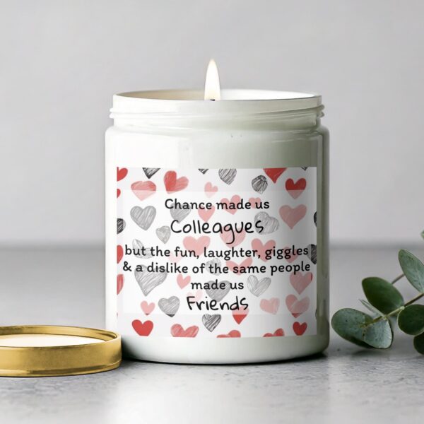 Scented Candle Gift, Friendship Quotes Candle, Funny Candle Gift for Colleagues Best Friends - Image 2