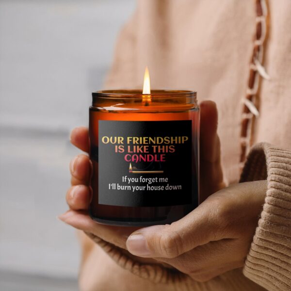 Unique Friendship Quote, Amber Jar Scented Candles, 2 Sizes - Image 3