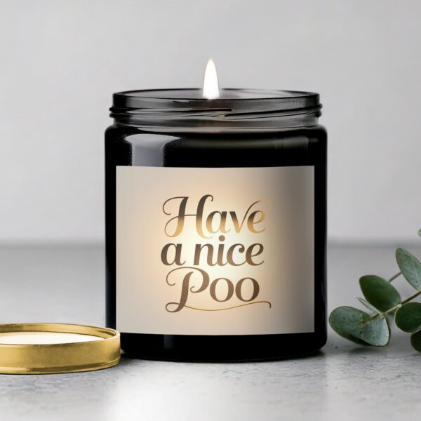 Funny Scented Candle, Bathroom Decor Candle, Have a Nice Poo Candle, Unique Gift Candle - Image 5