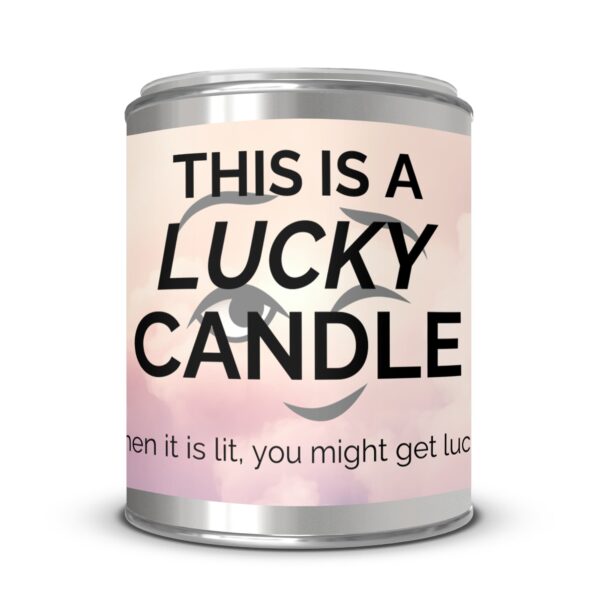 This Is A Lucky Candle, Cheeky Gift, Paint Can Scented Candles, 2 Sizes - Image 4
