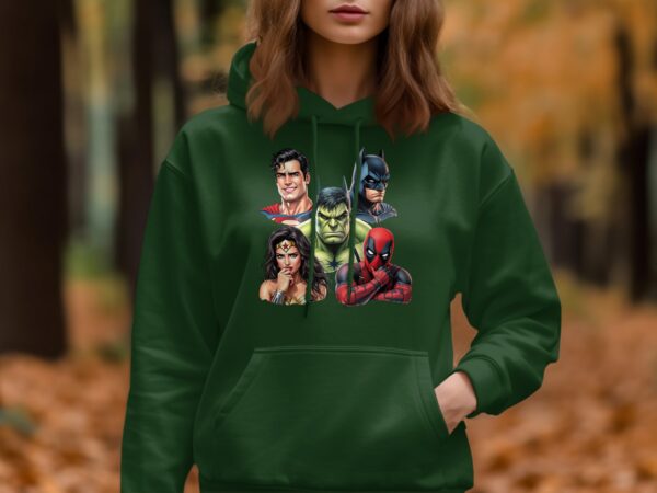 Comic Book Heroes Communication Hoodie, Emotional Support, Autism Aware - Image 2