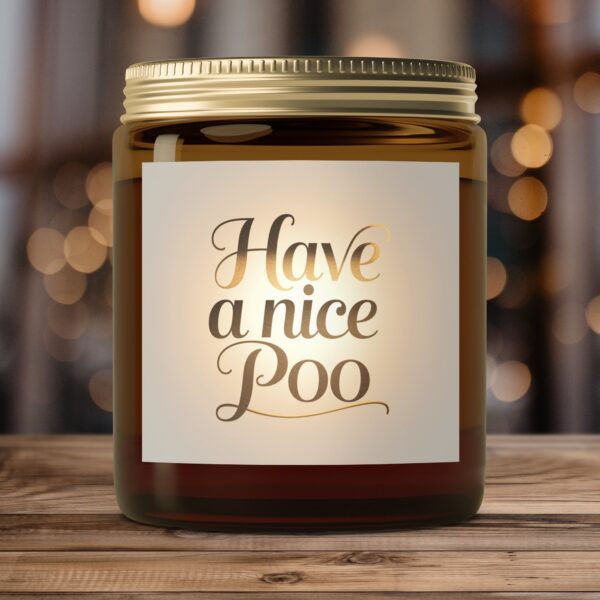 Enjoy Your Space with Have a Nice Poo, Amber Jar Scented Candles, 2 Sizes - Image 4