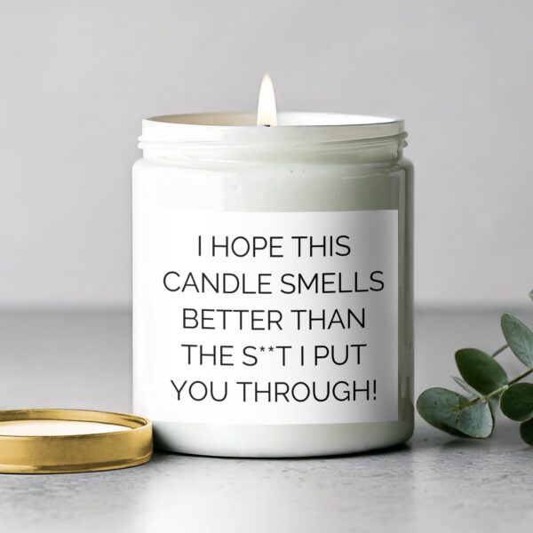 Funny Scented Candle, Hope This Candle Smells Better Than The Shit I Put You Through, Humorous Candle Gift - Image 2